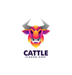 Logo Cattle Gradient Colorful Style