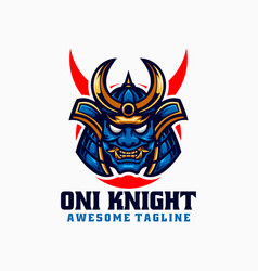 Logo Oni Knight Simple Mascot Style