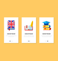 Textbook Flat Icon Set