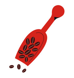 Coffee Scoop With Beans Pile Utensil