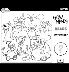 Counting Cartoon Bears Educational Game Coloring