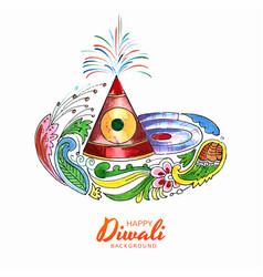 Diwali Cracker Festival Card Background