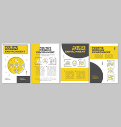 Good Working Environment Yellow Brochure Template