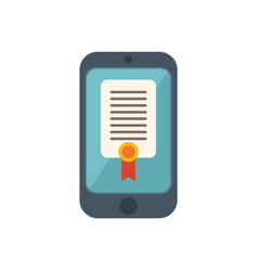 Smartphone Course Icon Flat Online Web