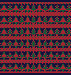 Christmas Tree Fair Isle Seamless Pattern Design