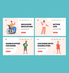 Kids With Disabilities Landing Page Template Set