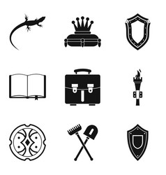 Olden Time Icons Set Simple Style