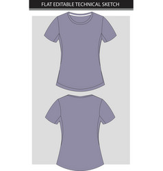 Technical Flat Sketch Of Sportswear Top Fil