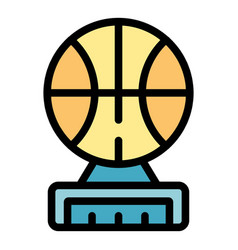 Basketball Cup Icon Flat