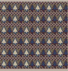 Christmas Tree Fair Isle Seamless Pattern Design