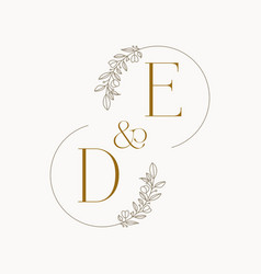 De Logo Initials Wedding Monogram Design