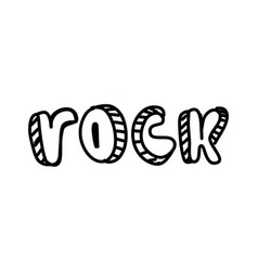 Doodle Style Lettering Rock