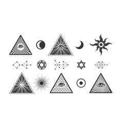 Illuminati Occult Symbols Set Freemasons All