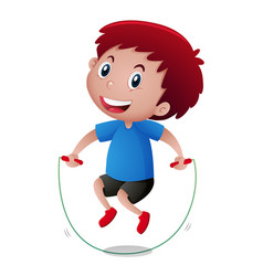 Little Boy Doing Jumprope