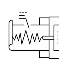 Seismograph Device Line Icon