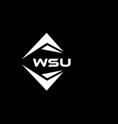 Wsu Abstract Technology Logo Design On Black