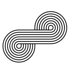 Infinity Geometric Black Line Symbol In Mid