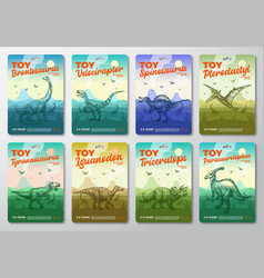 Dinosaur Toy Product Labels Template Set Abstract