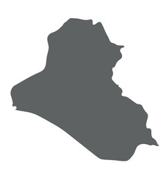 Iraq - Flat Country Map Silhouette