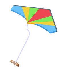 Kid Kite Icon Isometric Sky Fly