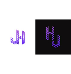 Letters Hj And Jh Polygon Logo Suitable