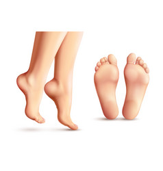 Realistic Female Feet Set