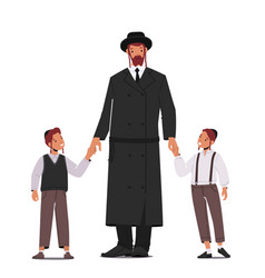 Traditional Jewish Family Orthodox Jew Father