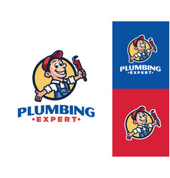 Mascot Plumber Logo