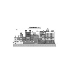 Russia Kaliningrad City Skyline Isolated