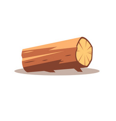 Single Tree Lumber Log Icon Design