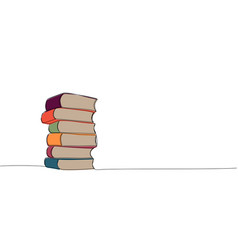 Stack Of Big Books 6 Volumes One Line Colored Art