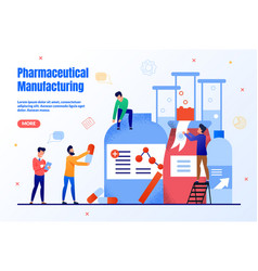 Pharmaceutical Manufacturing Flat Webpage