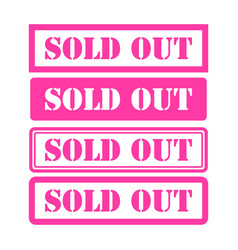 Set Of Sold Out Stamp Symbol Label Sticker Sign