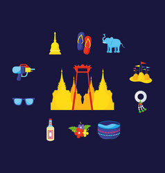 Bundle Elven Songkran Festival Set Icons