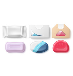 Soap Package Templates Realistic Washing Bars