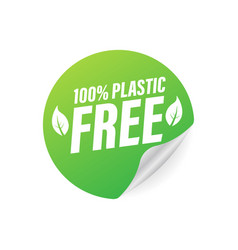 Plastic Free Green Icon Badge Bpa Free