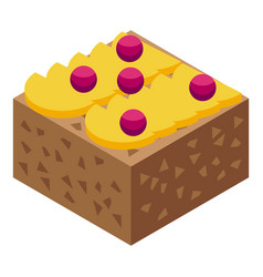 Napoleon Cake Icon Isometric Party Menu