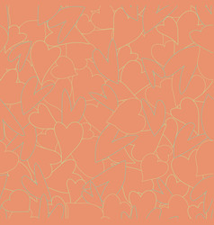 Orange Love Hearts For Everyone Background