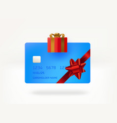 Plastic Banking Card With Present 3d