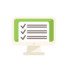 To Do List Online Icon Flat Web Course