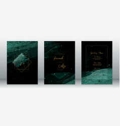 Wedding Invitation Card Luxury With Dark Green