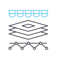 Cluster Analysis Line Icon Outline Symbol