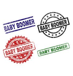 Grunge Textured Baby Boomer Stamp Seals