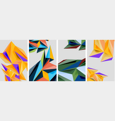 Triangle Low Poly Mosaic Posters