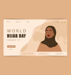 World Hijab Day Landing Page Template Abstract