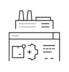 Factory Manufacturing Automation Line Icon