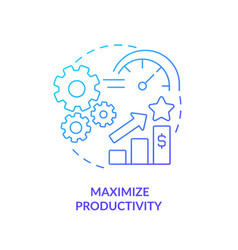 Maximize Productivity Blue Gradient Icon