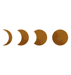 Moon Phases Golden Esoteric Symbol Lunar Cycle