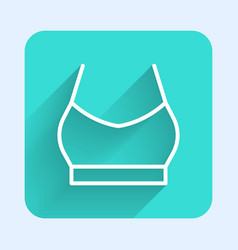 White Line Female Crop Top Icon Isolated