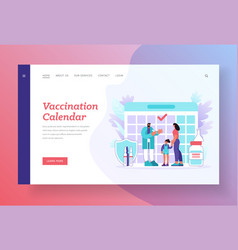 Vaccination Calendar Banner Template Mother